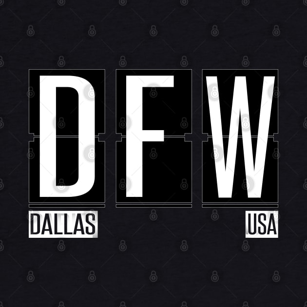 DFW- Dallas Ft. Worth TX Airport Code Souvenir or Gift Shirt by HopeandHobby